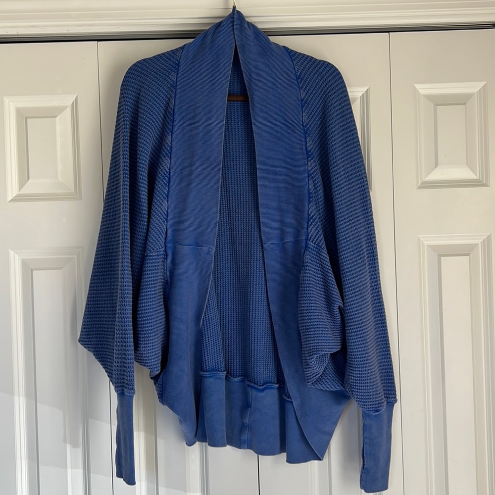 NWOT✨FP One Faded Distressed Cocoon Ribbed Thermal Sweater